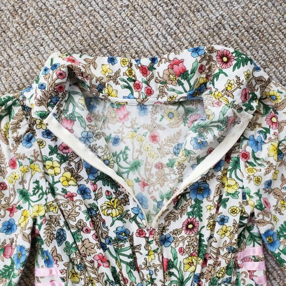 Vintage 70s Girl's Prairie Pioneer Maxi Dress - Picture 11 of 13